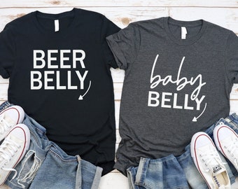 Camisas divertidas para el embarazo, camisa de cerveza para bebés, camisas para mamá papá, camisas para parejas durante el embarazo, camisa de anuncio de embarazo, camisa de mamá para ser