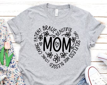 Camicia mamma carina, T shirt mamma cuore, camicie per la festa della mamma, camicia nuova mamma, camicia mamma, regalo per mamma, camicia mamma