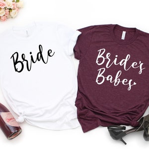 Wedding Party Shirt, Bride T-shirt, Brides Babes Shirt, Bachelorette Party, Bride Shirt, Bridal Party Shirt, Bachelorette Shirt