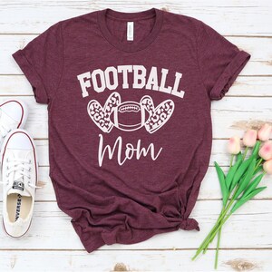 Football Mom Shirt, Football Mom T Shirt, Football T Shirt, Women&#39;s Football Tee, Cute Football T-Shirt, Football Mama, Sports Mom