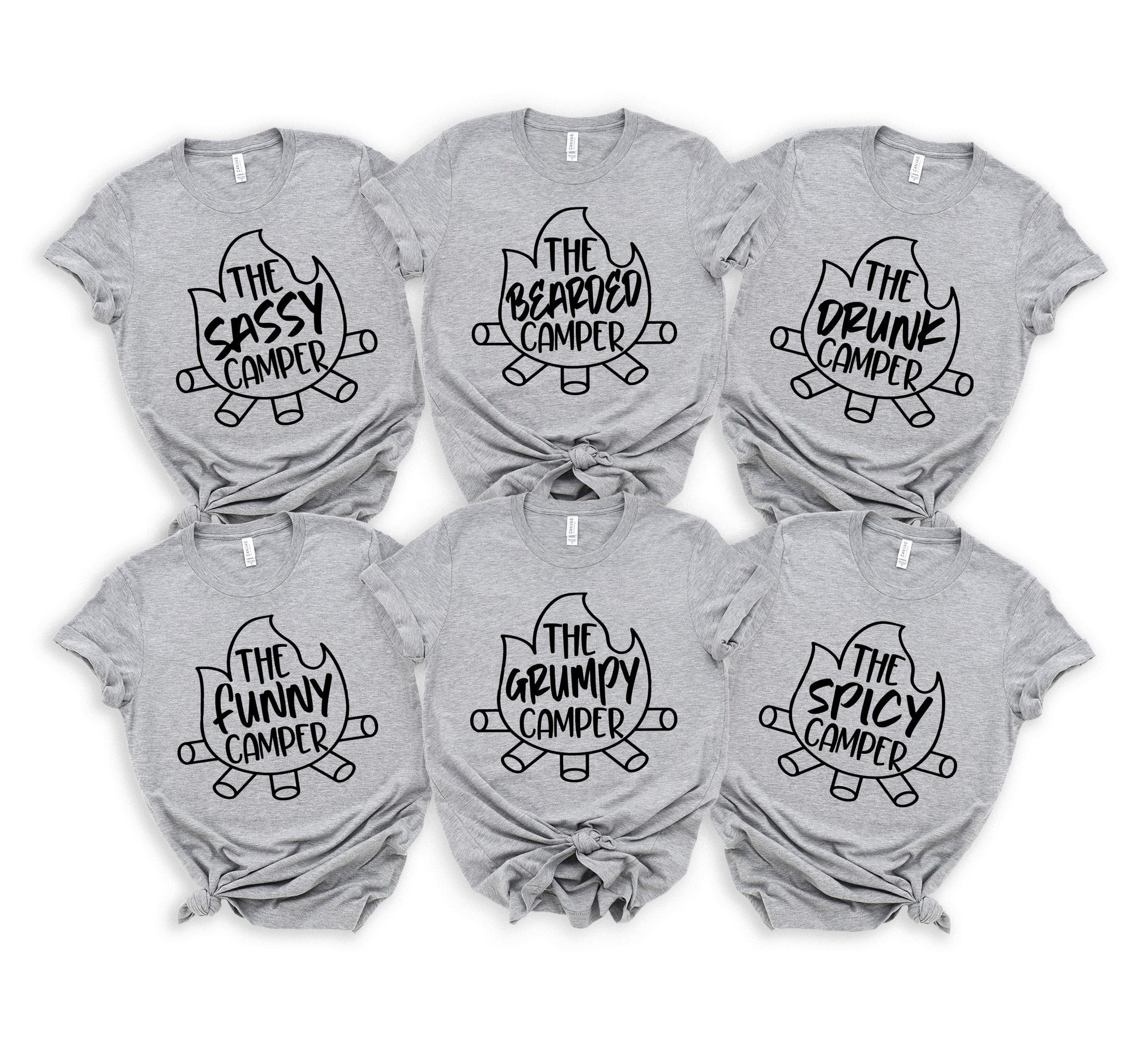 Funny group sales camping shirts