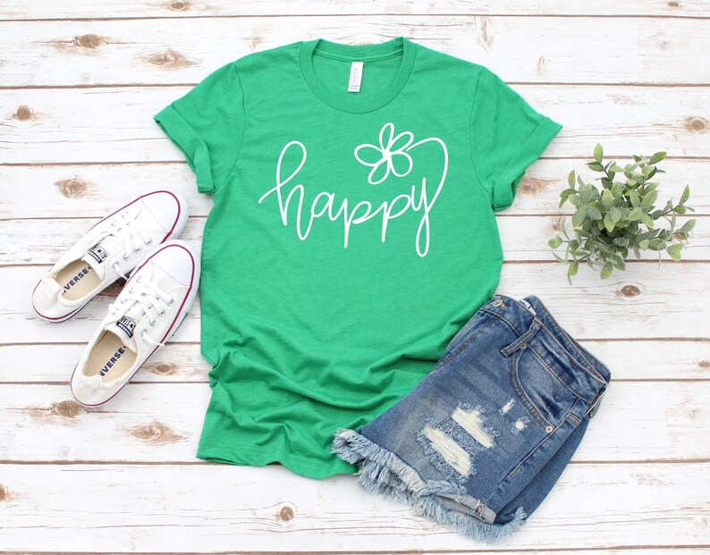 Happy Shirt, Be Happy T-Shirt, Positive Shirts, Choose Happy Shirt, Inspirational Shirt, Gift For Her image 4
