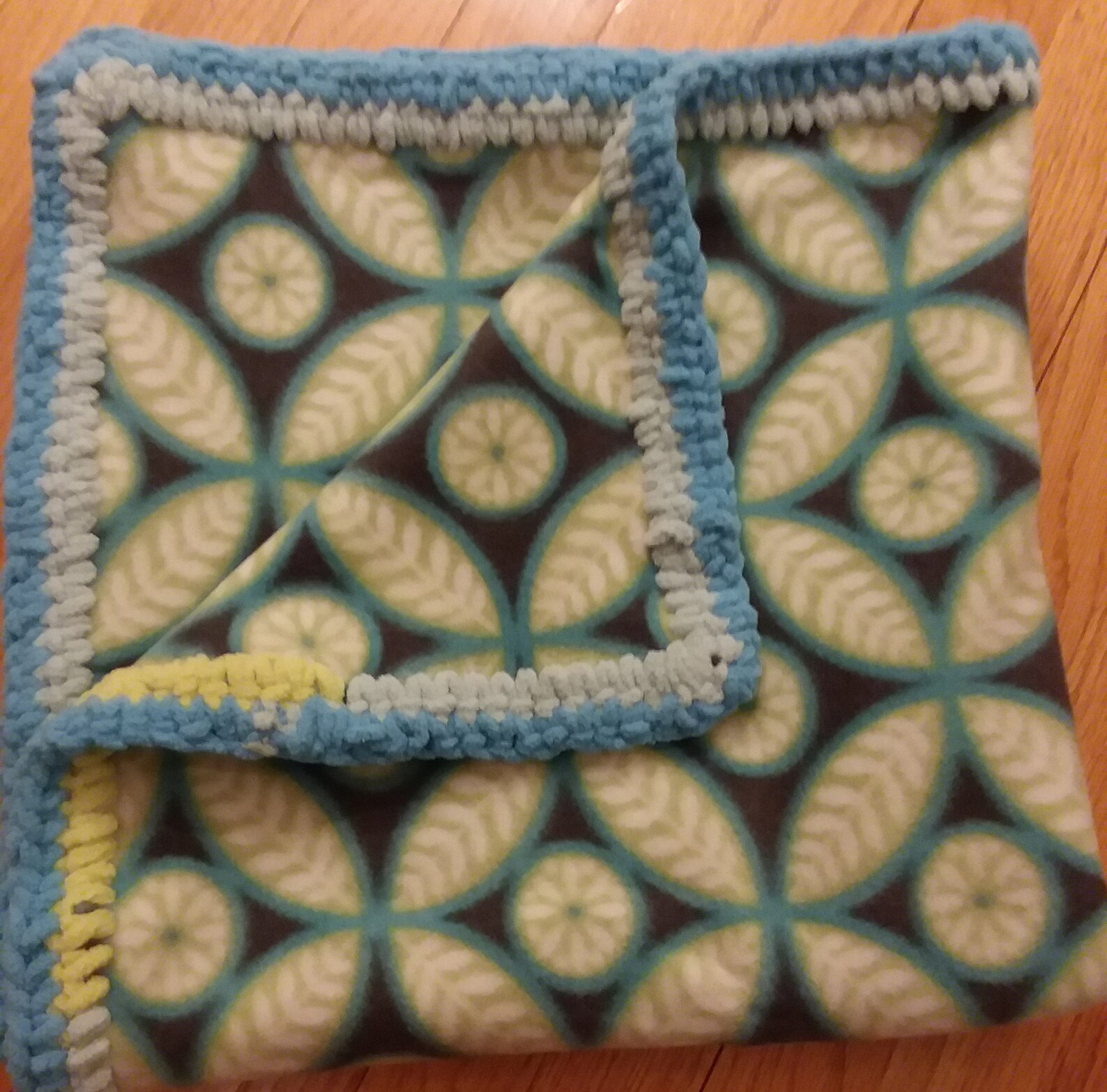 Polar Fleece Blanket With Crochet Edge Etsy