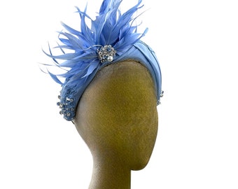 Halo headband headband vintage inspiration en silk for mother of the bride , derby, wedding guests