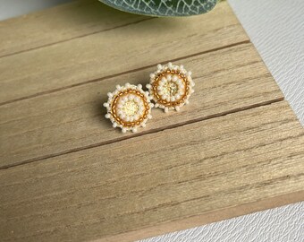 Handmade || beaded earrings || boho style || Beadwork || One of a kind