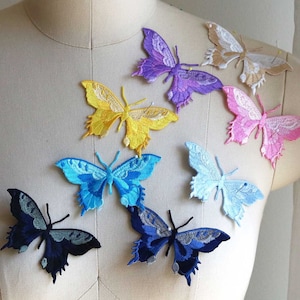 BUTTERFLY Embroidery Patch, Butterfly Patch, Iron On Patch for Jackets, Butterfly Gift, Jeans Patch, Backpack Patch. Multiple Colors A223