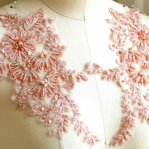 Coral Beaded Applique - Etsy display picture 3