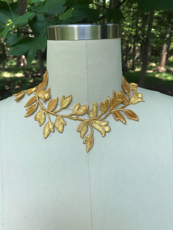 6 Goldene Bestickte Aufnäher - Kreuz & Blumen | Bügel- Oder Nähapplikationen Für Kleidung