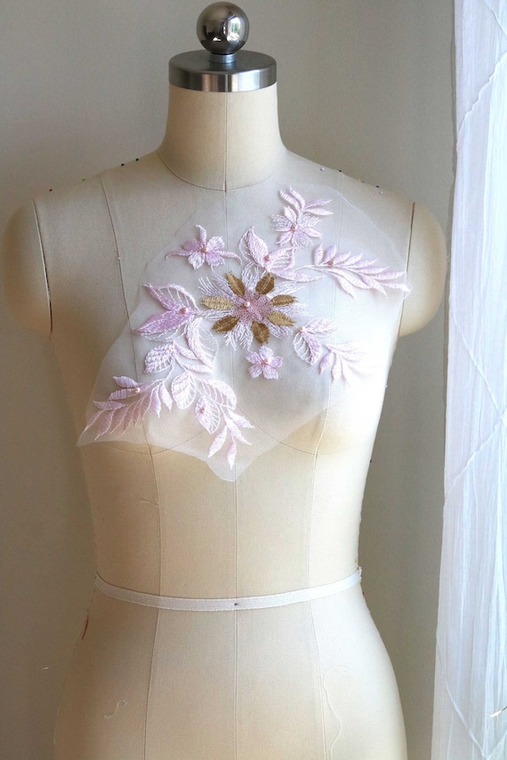 BABY PINK GOLD Applicazione in pizzo, Applicazione in pizzo con