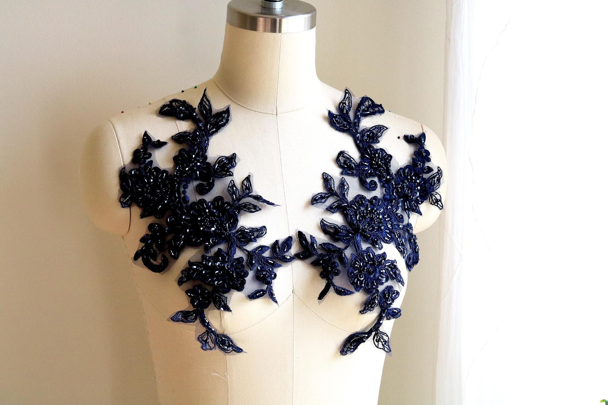 Navy Blue Dress With Red Trim - Etsy