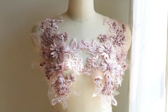 knee length dresses for ladies MARIELA / A Line Wedding Dress with 3D Floral Decoration main image 1