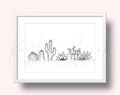 Cacti Garden Print