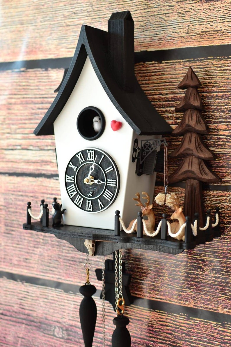 Cuckoo clockwall clock modern cuckoo clock home decorhand Etsy