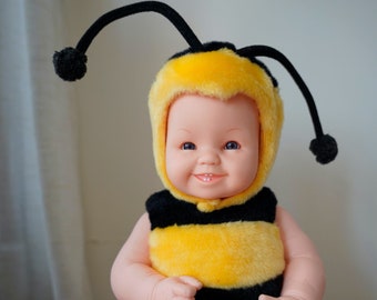 Vintage Anne Geddes Bumblebee Baby Doll from the 90's, 15"