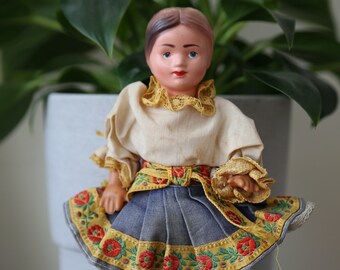 Vintage Collectible Doll 1960s Czechoslovakian Lidova Tvorba Uh