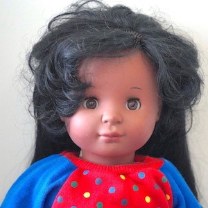 Vintage African American Gotz Doll from 90&#39;s / Gotz Soft Standing Doll 19.5&quot; / Gotz 90 128/10