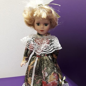 Vintage Porcelain Doll for Collectors, 12 inches, 80&#39;s
