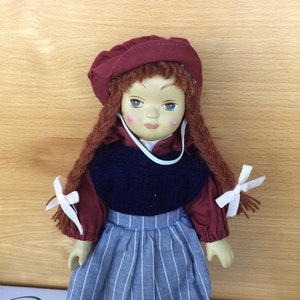 Vintage Porzellan Puppe 10 Zoll, Original Kleidung