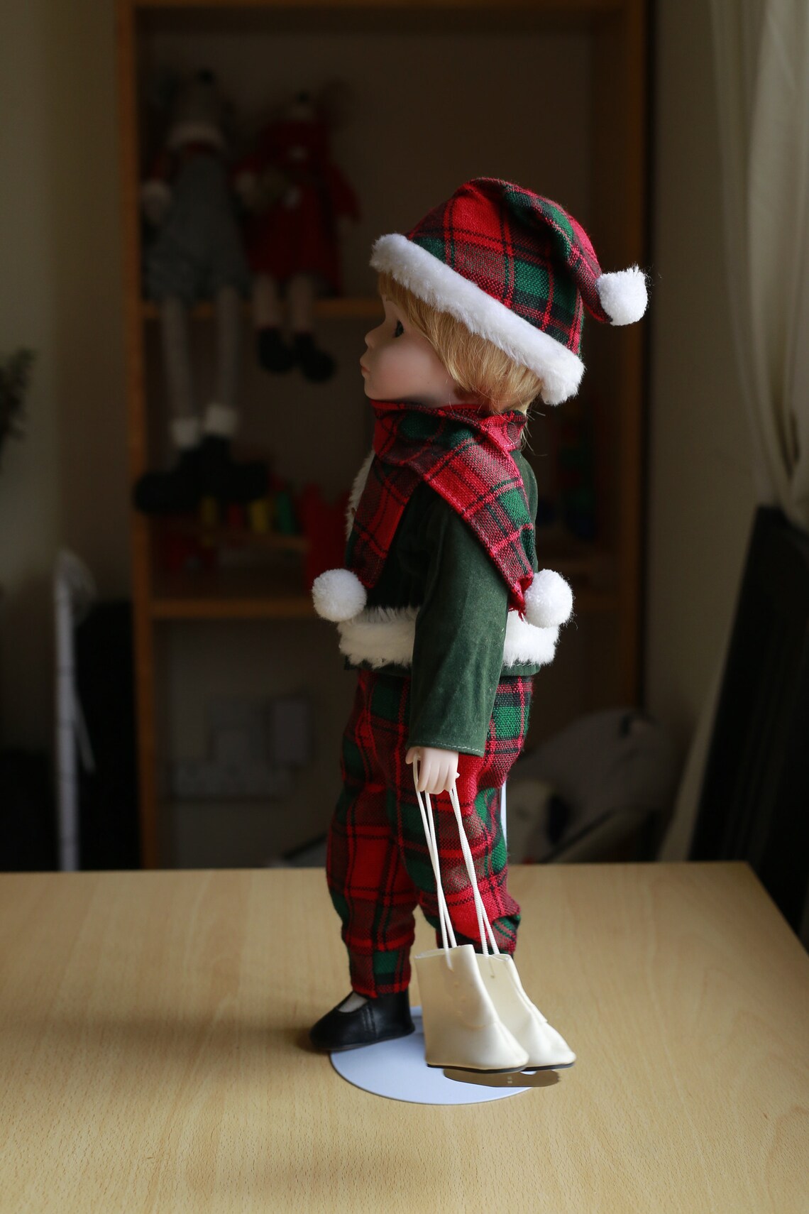 Vintage Ice Figure Porcelain Doll ice Skating Boy Doll Ice Skater With