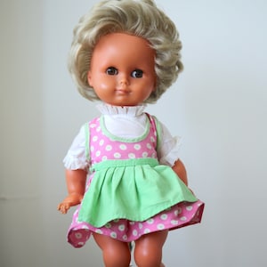 Vintage 70&#39;s Gotz Puppe German Gotz Doll, Collectible Girl Doll, Short Blonde Hair, Sleeping Brown Eyes, 10 inches