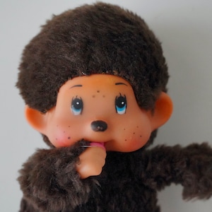 70s Sekiguchi Monchhichi, Finger Sucking Japan Monkey Doll, Monchhichi Japanese Collectible 70s Monchhichi Doll