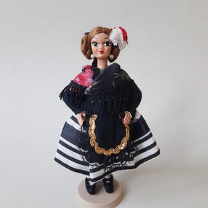 Vintage Spain Souvenir Doll Pacense. Doll with Traditional Spain Outfit.