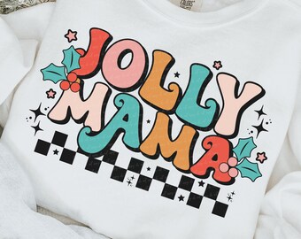 Transferencia DTF de Jolly Mama navideña / Listo para imprimir 6111