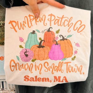Custom Pumpkin Patch Co. Small Town Customizable DTF TRANSFER | Floral DTF Ready to Press | Direct to Film | Cold Peel Transfer 10259