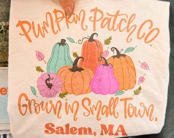 Custom Pumpkin Patch Co. Small Town Customizable DTF TRANSFER | Floral DTF Ready to Press | Direct to Film | Cold Peel Transfer 10259