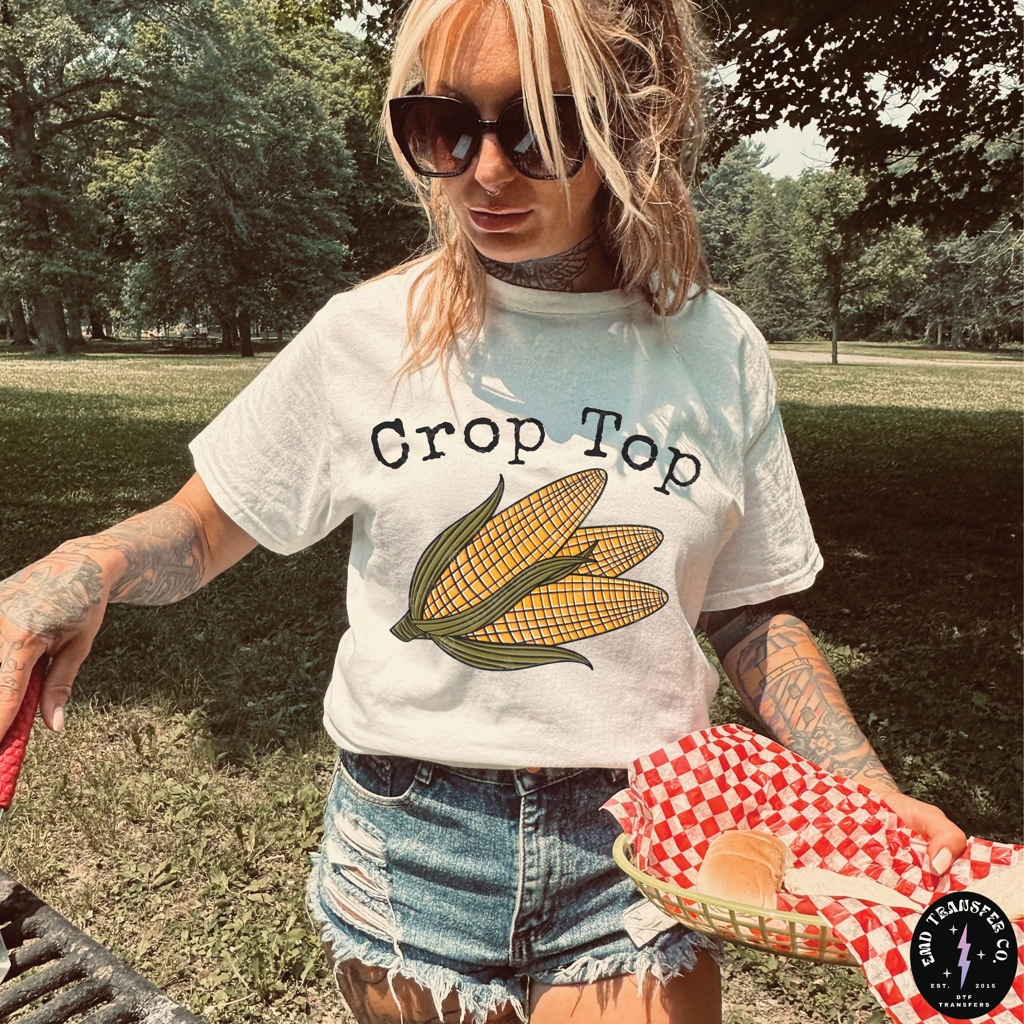 トップス Corn T-Shirt Amazon.com: Crop top corn cob shirt T-Shirt : Clothing