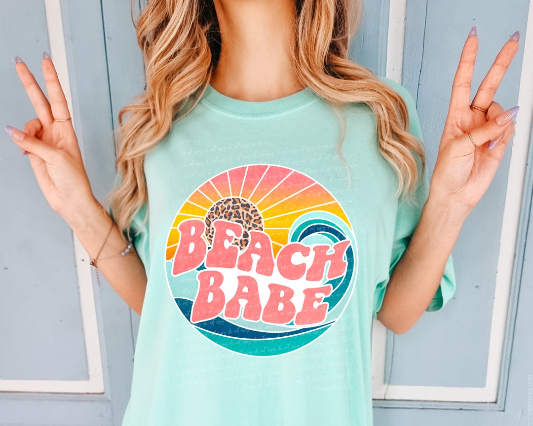 Beach Babe DTF TRANSFER Ready to Press Direct to Film Etsy