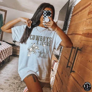 Western Cowboys And Jesus DTF TRANSFER | Ready To Press | Direct To Film | Cold Peel Transfer 7454