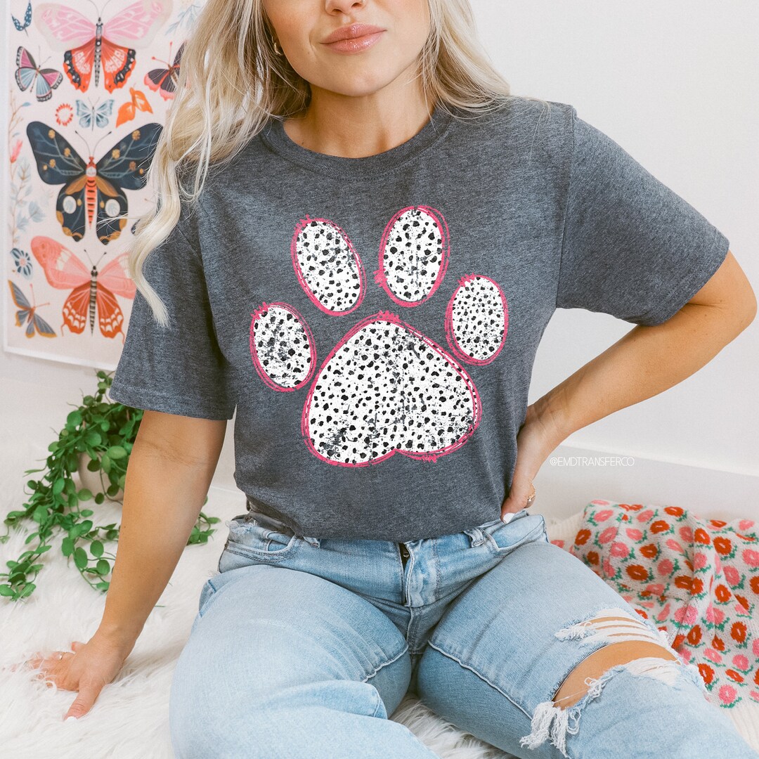 Dog Paw Print DTF TRANSFER Direct to Film Ready to Press Cold Peel 7315 ...
