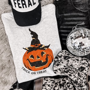 Vintage Halloween Trick Or Treat DTF TRANSFER Ready To Press | Direct To Film | Cold Peel Transfer 5544