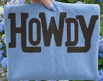 Western Howdy DTF TRANSFER | Ready To Press | Direct To Film | Cold Peel Transfer 9301