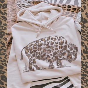 Western Leopard Buffalo DTF Transfer Ready To Press | Direct To Film | Cold Peel Transfer 5648