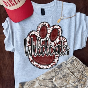 Sports DTF Wildcats DTF TRANSFER Direct To Film Ready To Press Cold Peel 8030