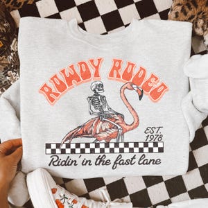 Western Rowdy Rodeo DTF TRANSFER | Ready To Press | Direct To Film | Cold Peel Transfer 8564