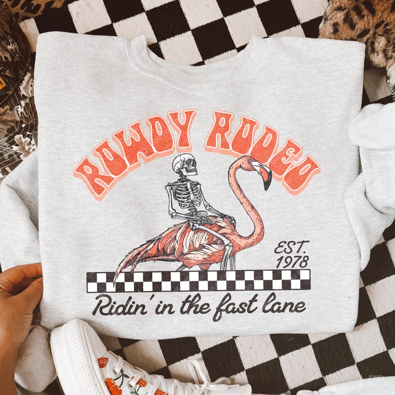 Rowdy Rodeo Sign Western Rowdy Rodeo DTF TRANSFER | Ready to Press | Direct to Film ...