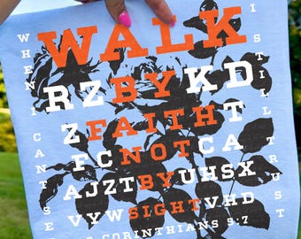 Jesus Walk By Faith DTF TRANSFER Direct To Film Ready To Press Cold Peel 9784