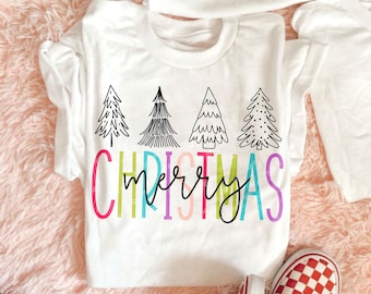 Merry Christmas DTF TRANSFER | Ready To Press | Direct To Film | Cold Peel Transfer 805
