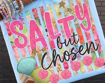 Summer Beach Salty But Chosen DTF TRANSFER | Ready To Press | Direct To Film | Cold Peel Transfer 10031