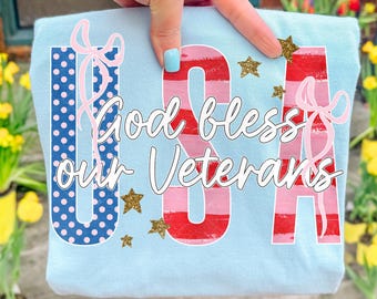 Jesus 4th Of July Veterans DTF TRANSFER Ready To Press | Direct To Film | Cold Peel Transfer 10035