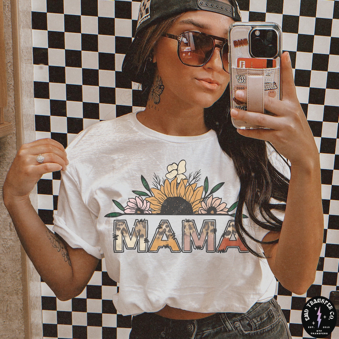 Mama Floral DTF TRANSFER Direct to Film Ready to Press Cold Peel 2332 ...