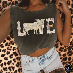 Cow Love DTF Transfer Ready To Press | Direct To Film | Cold Peel Transfer 7194