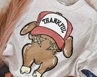 Fall Thankful Turkey DTF TRANSFER | Ready To Press | Direct To Film | Cold Peel Transfer 9733