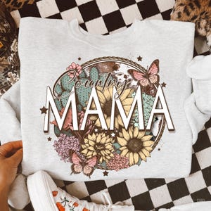 Mama DTF TRANSFER | Western floral DTF Ready To Press | Direct To Film | Cold Peel Transfer 4313