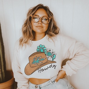 Western Howdy DTF Transfer Ready To Press | Direct To Film | Cold Peel Transfer 9124