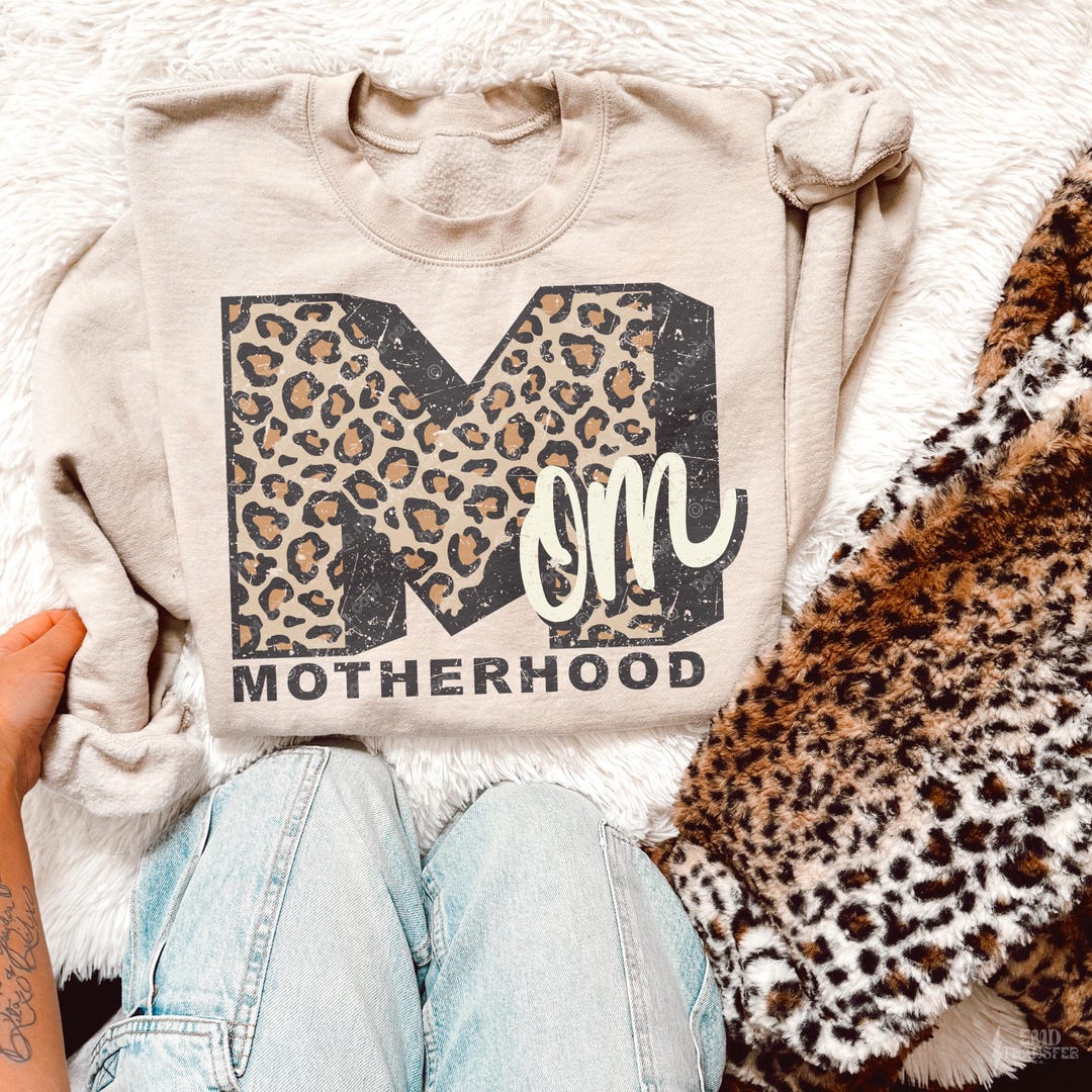 Leopard Mom Motherhood DTF TRANSFER | Ready to Press | Direct to Film ...