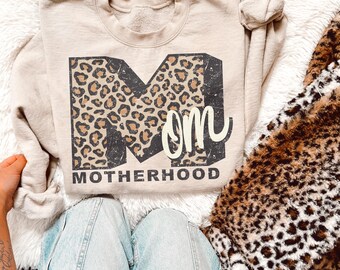 Leopard Mom Motherhood DTF TRANSFER | Ready To Press | Direct To Film | Cold Peel Transfer 5582